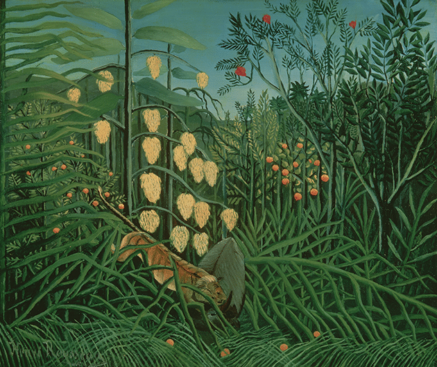Henri Rousseau, Tropical Forest: Battling Tiger and Buffalo, 1908, State Hermitage Museum, St Petersburg. Image: Bridgeman Images